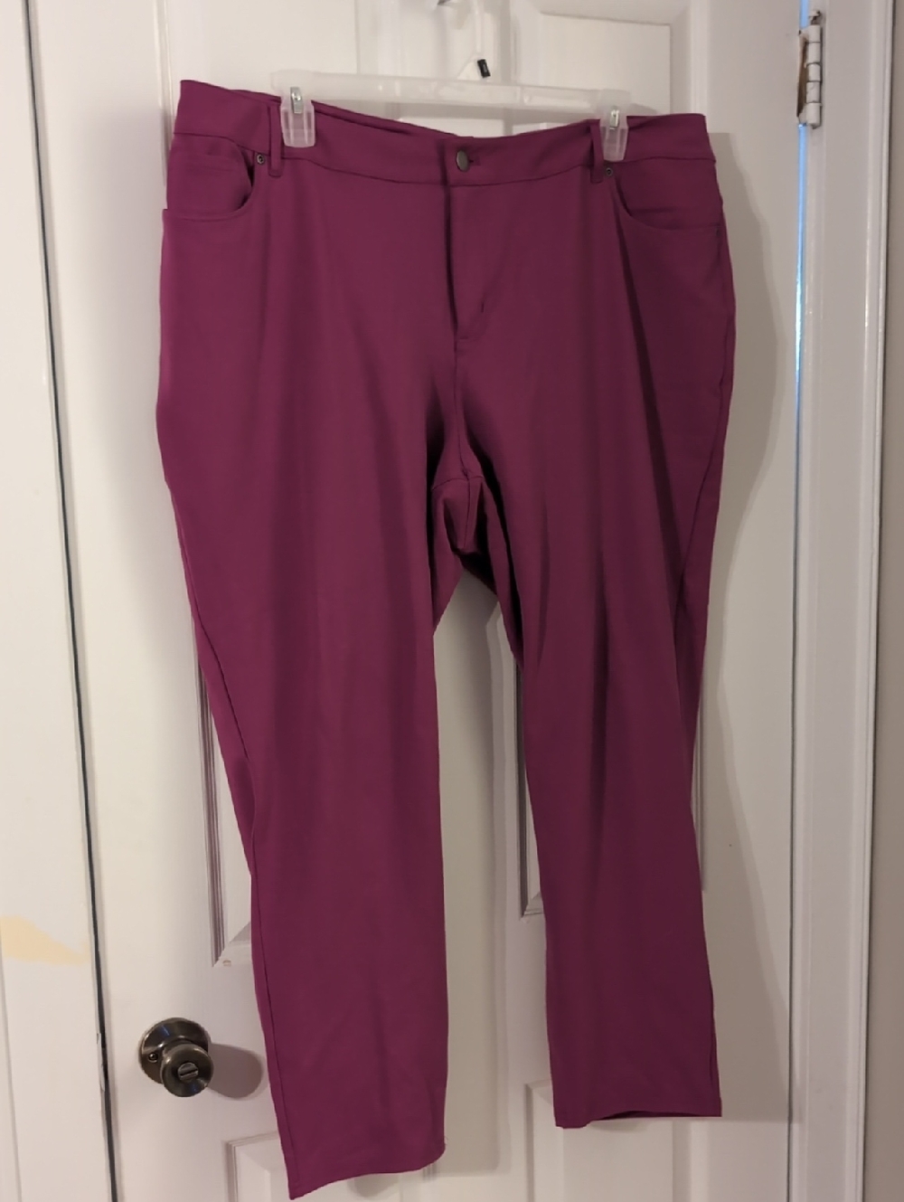 Cato Magenta Mid-Rise Pull-On Pants